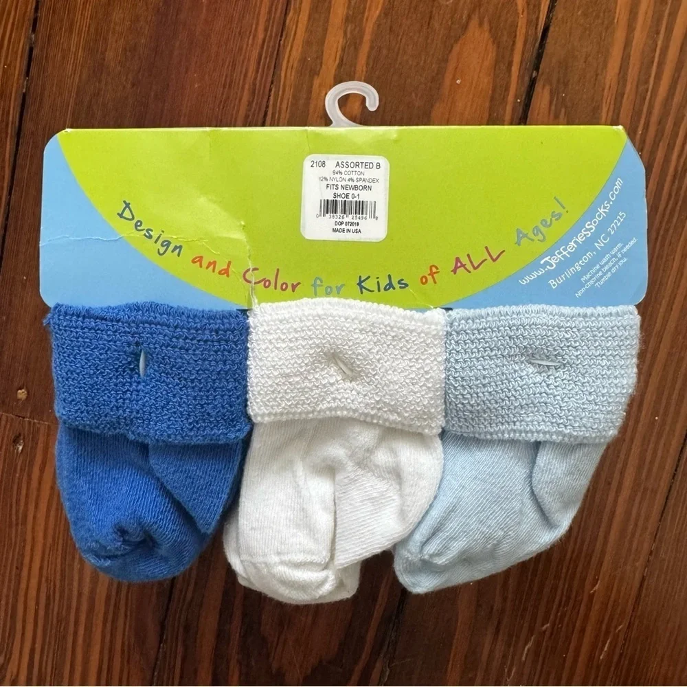 Jefferies Socks Classic Baby Bootie Turn Cuff Socks 6 Pair Pack Newborn